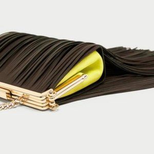 Zara fringe two-way clutch/crossbody NWOT